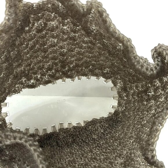 Auth FURLA - Brown Clear Rubber Vinyl Tote Bag - Picture 7 of 9